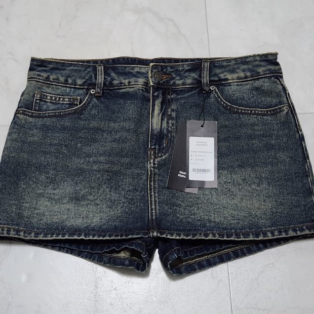 무신사 로우 라이즈 미니데님 러스티 블루(택 달린 새상품)