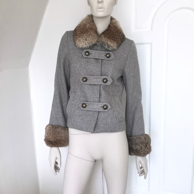 Japanese   Rabbitfur  Double button JK