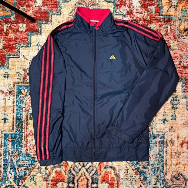 [M] 아디다스 글리터 핑크 삼선 바람막이