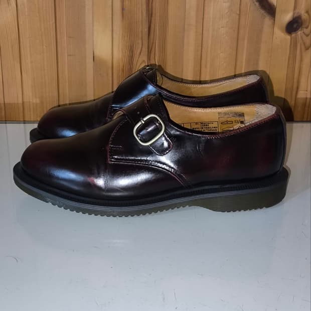 uk3 225mm 닥터마틴 론 몽크 스트랩 버건디 