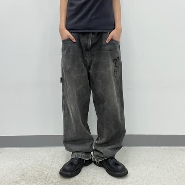 00s 션존 흑청 카펜터 데님 팬츠 38