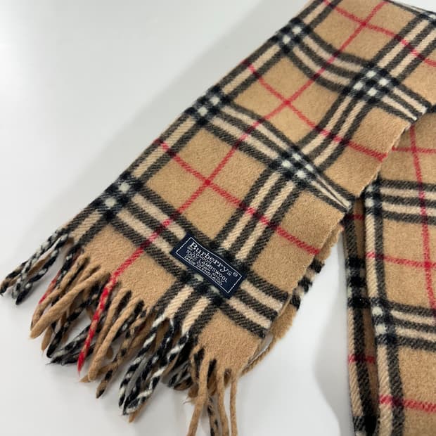 우먼OS 버버리 노바체크 램스울 쁘띠 머플러
