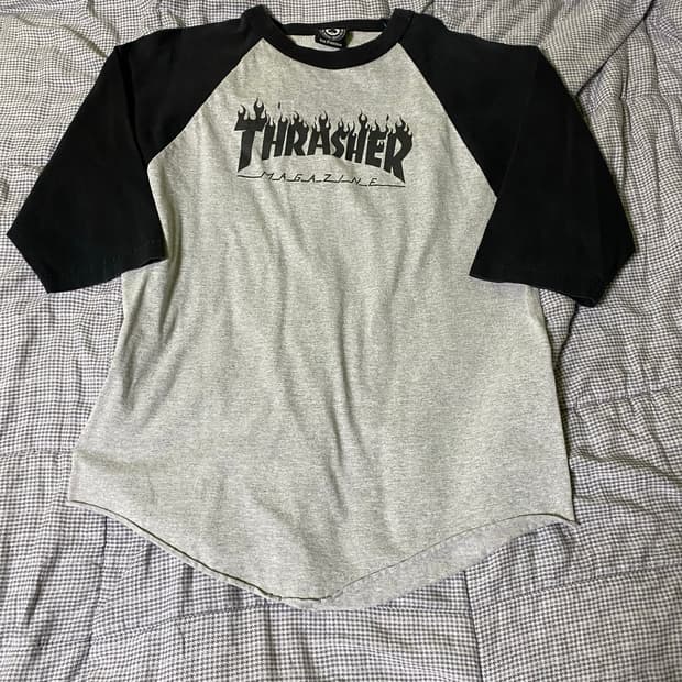 Thrasher 레글런 7부 티셔츠