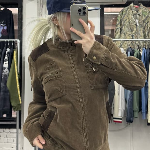 VTG 코듀로이 넥버클 자켓