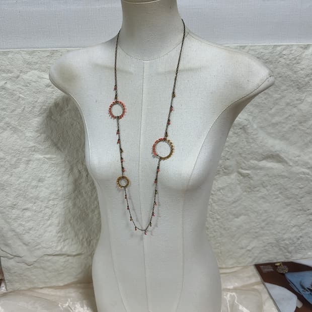 빈티지 ikco 황동 오리엔탈 목걸이