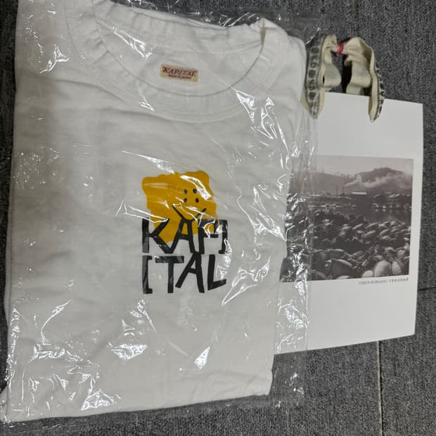 캐피탈 텐지쿠 루키 반팔 티셔츠 엘로우 L(새상품)