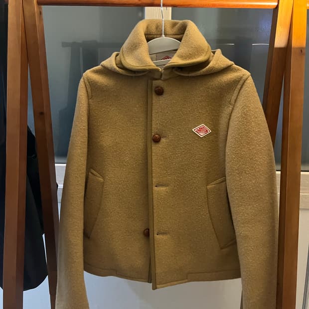 단톤 DANTON 후드 크롭 울 자켓 