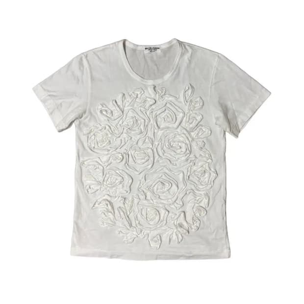 구해요 )8꼼데가르송 플라워 티셔츠 로즈  flower rose