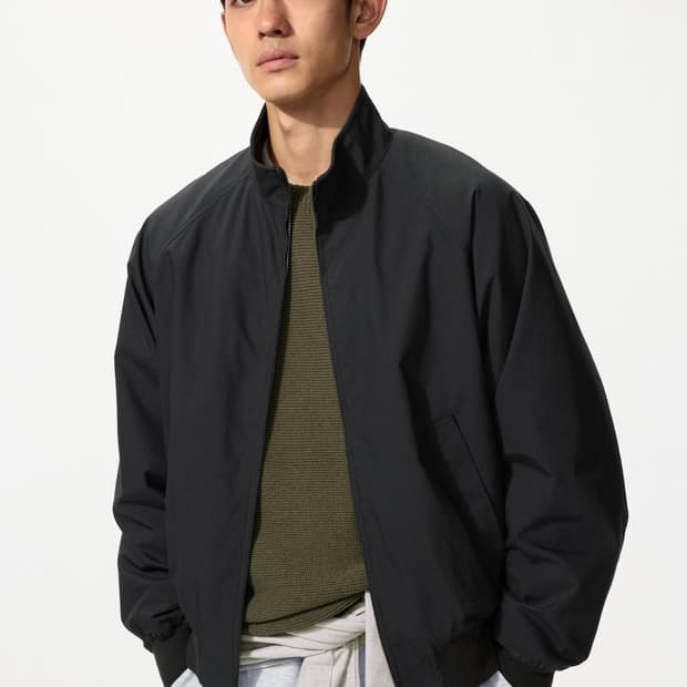 유니클로 해링턴재킷 블랙 XL