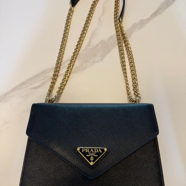 (새상품) 프라다 사피아노 체인백 1BD200 블랙 팝니다