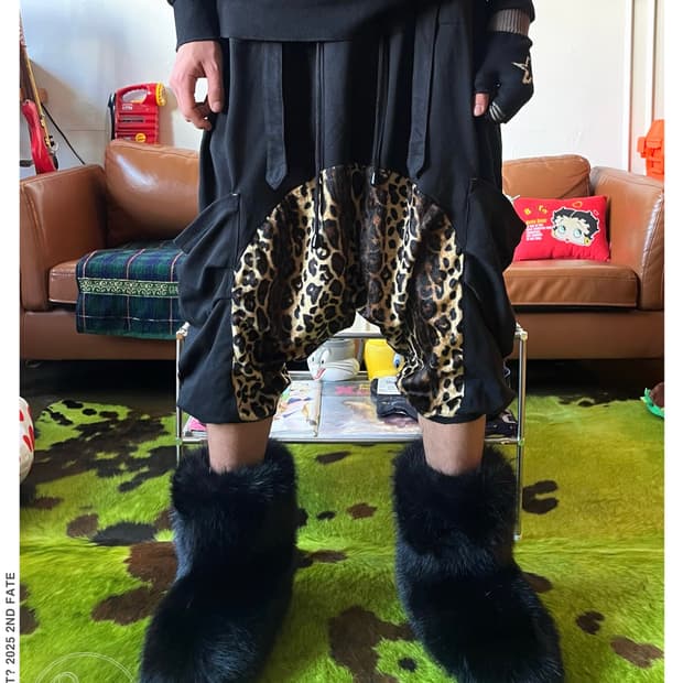 2000s Clash Ahead Leopard Baggy Pants