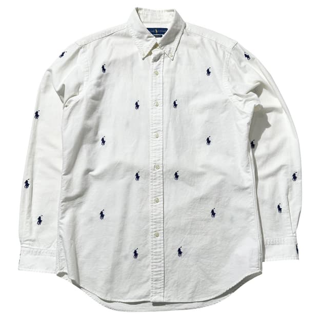 폴로 랄프로렌 멀티 포니 엠브레이디드 셔츠 화이트