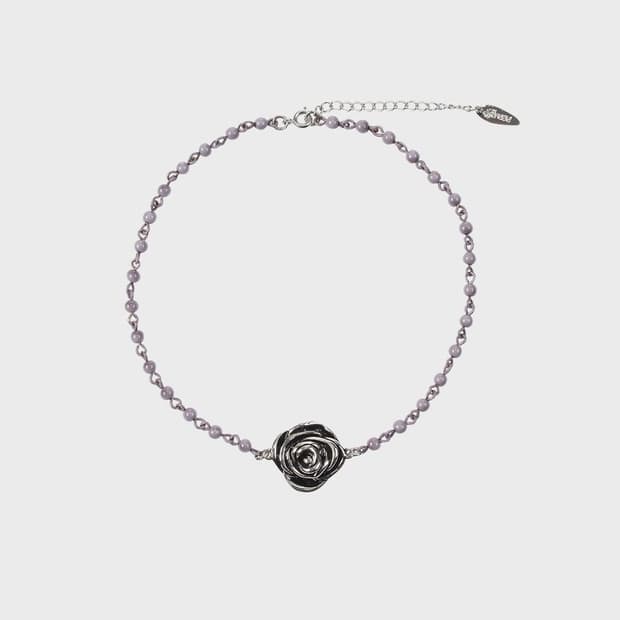 CANDY BALL ROSE CHOKER / LAVENDER