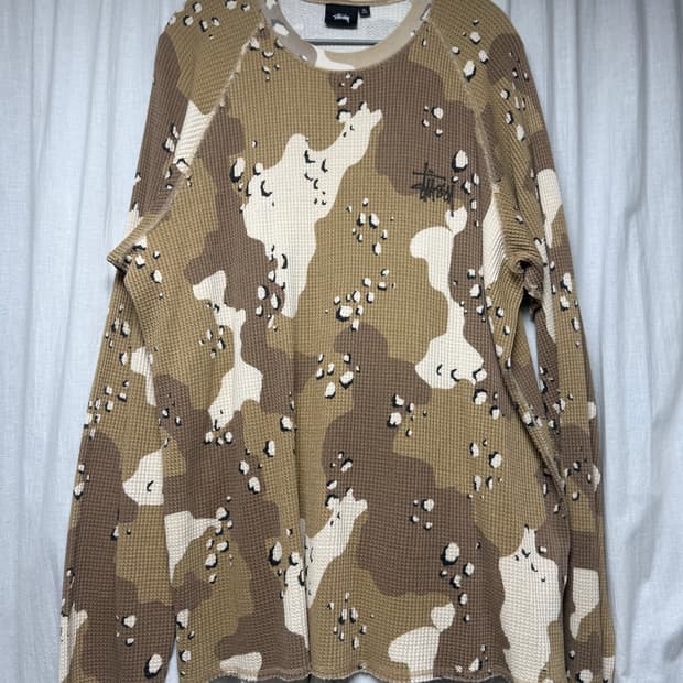 XL) 스투시 써멀 롱슬리브 데저트 카모