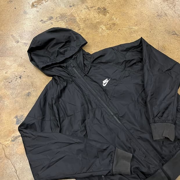 [정품/M] 나이키 바람막이 후드 집업 블랙 b15