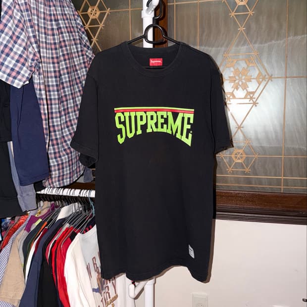 슈프림 18SS 아치 로고 반팔 티셔츠 블랙
