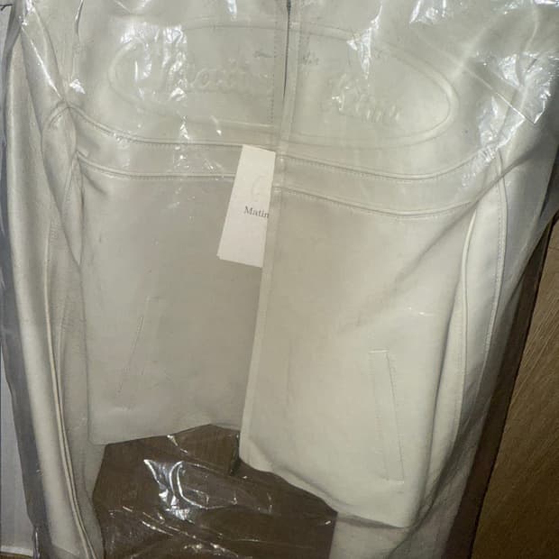(텍미제거)마뗑킴 OVAL LOGO RACING LEATHER JUMPE