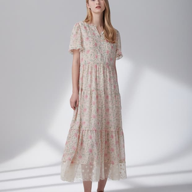 써스데이아일랜드 레이스 포인트 롱원피스 S사이즈