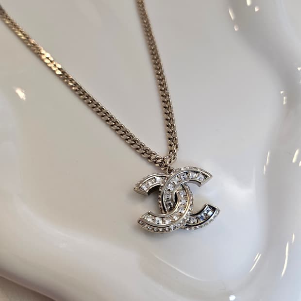 샤넬 올큐빅 꼬임CC 체인 목걸이 샴페인골드 업사이클링