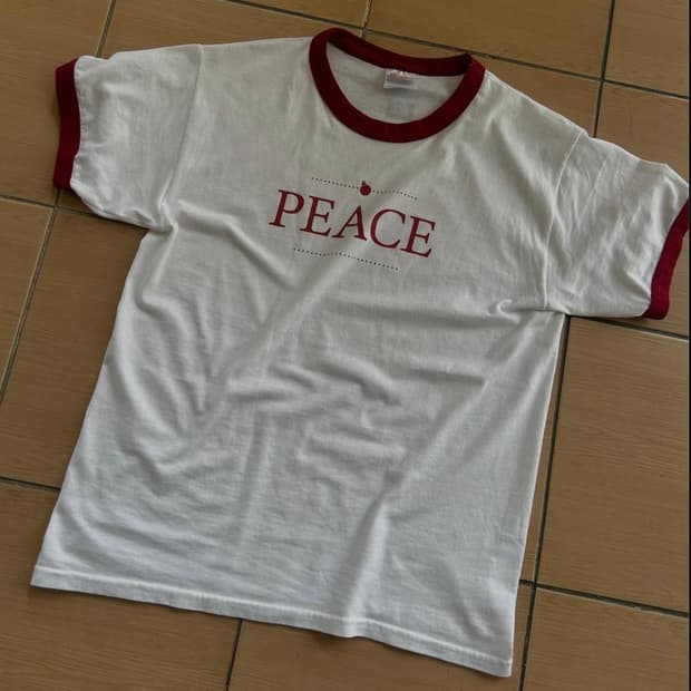 hanes 헤인즈 90-00's Peace ringer Tee