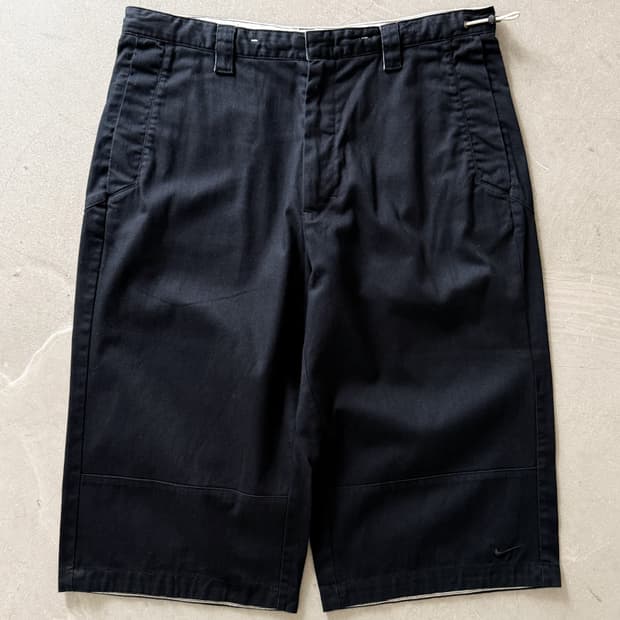 Nike Black Cotton Wide Work Shorts