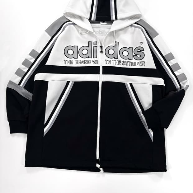 아디다스 x 데상트  90‘s 후드 반집업 져지