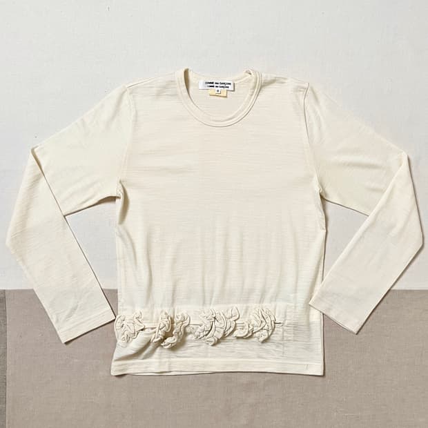 꼼데가르송 절개 프릴 울 컷앤소 comme des garcons