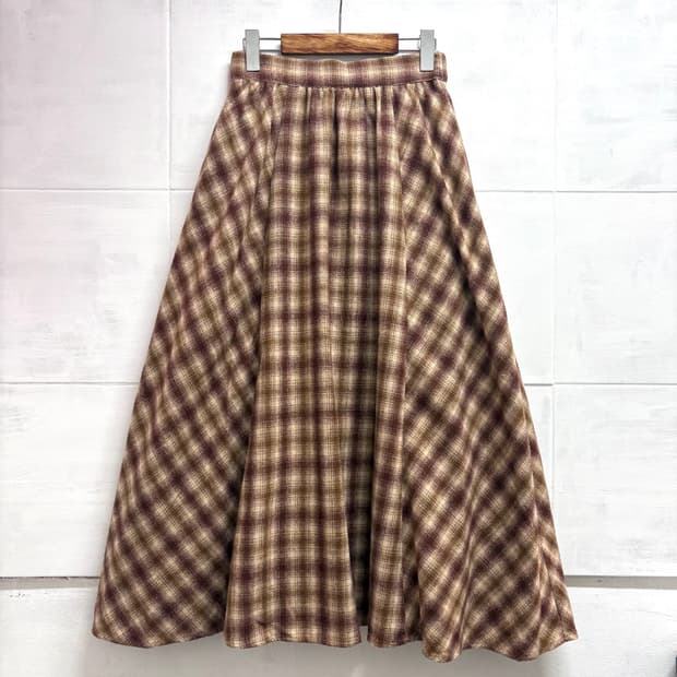 terawear emu 패치워크 체크 롱 스커트 (JPN)