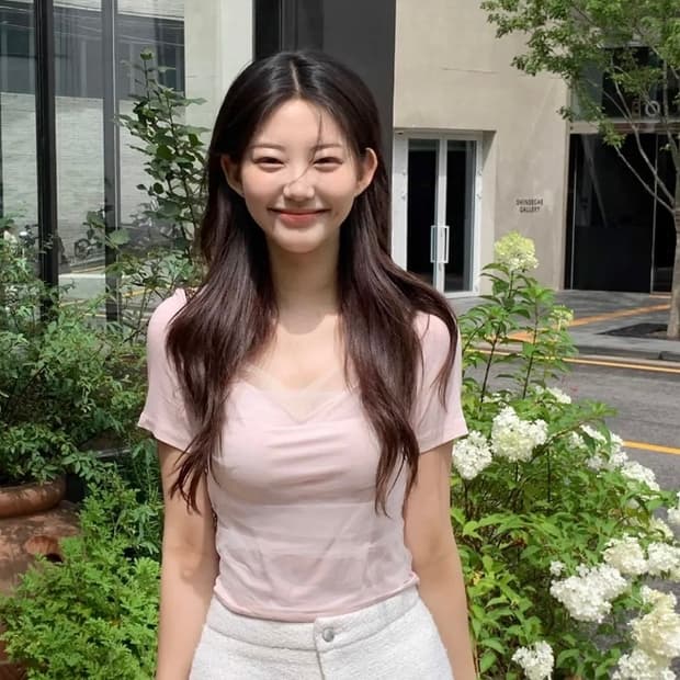 제니오 썸머 안느 볼레로 반팔티 (핑크)