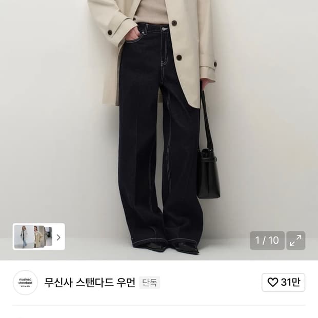 무신사스탠다드 우먼즈 싱글 하프 트렌치