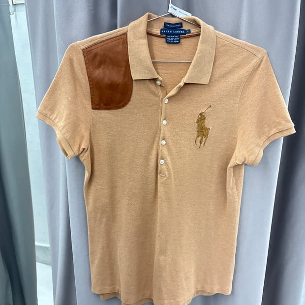 랄프로렌 레더패치 반팔티셔츠