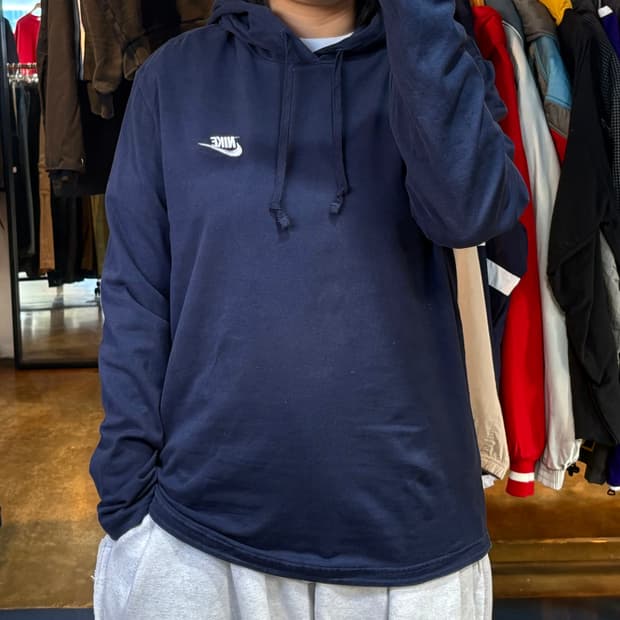 나이키 언발 네이비 후드