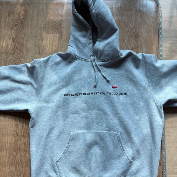 [L]슈프림 할리우드 샵 스몰 박스 로고 후드