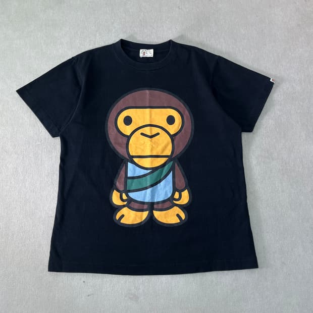 100 베이프 올드스쿨 베이비 마일로 반팔 티셔츠