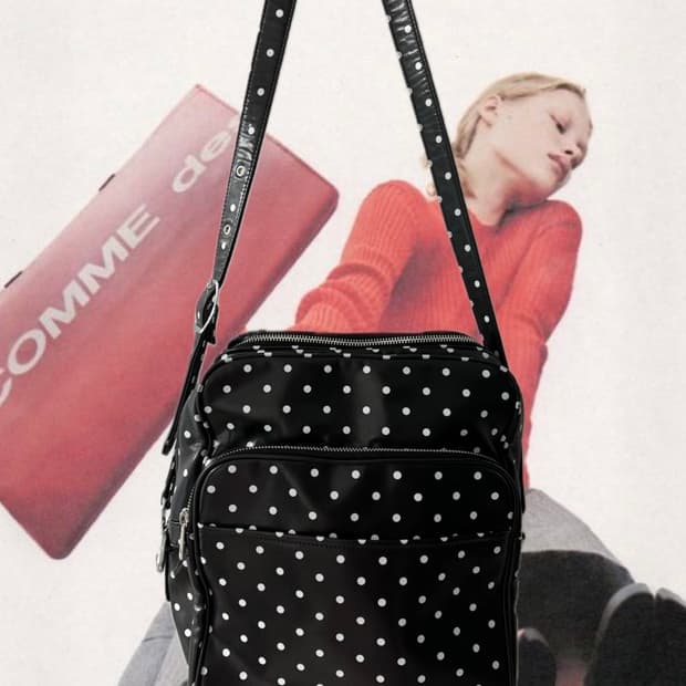 꼼데가르송 도트 크로스백 