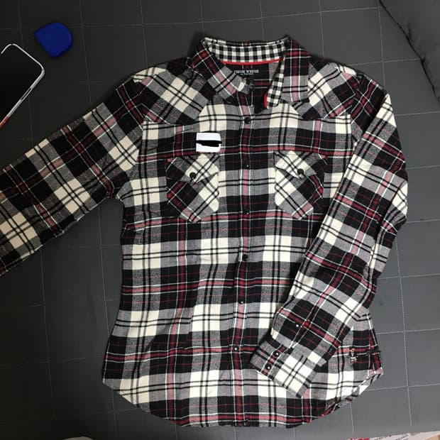 티니위니 블랙레드 체크 셔츠