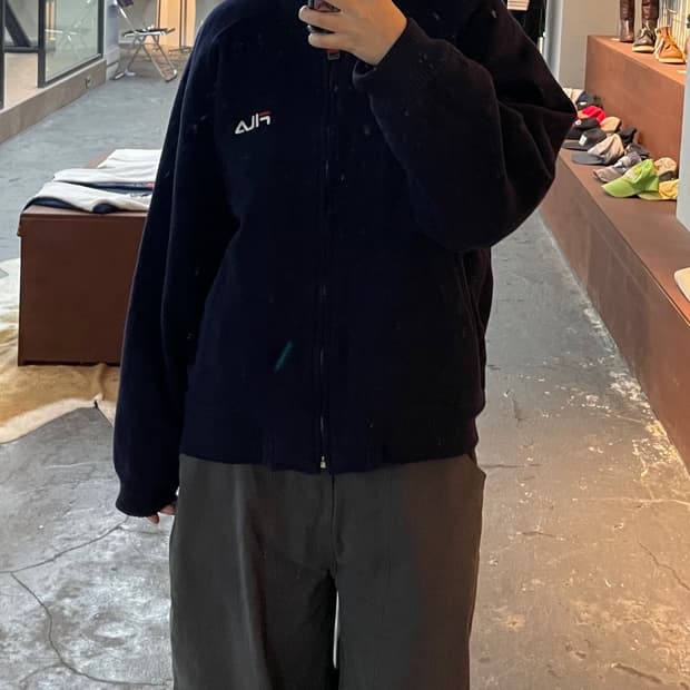 휠라 자수로고 블루종 자켓 H274