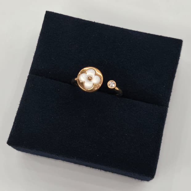 루이비통 다이아몬드 18K 컬러 블라썸 미니 썬 반지 링 54호