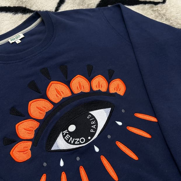[S]Kenzo 겐조 빅 아이즈 자수 맨투맨/네이비