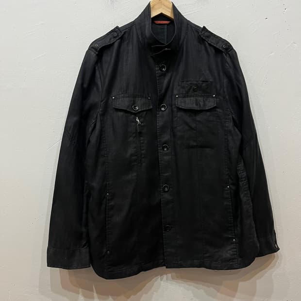  wilkes bashford 퓨어린넨 자켓 블랙