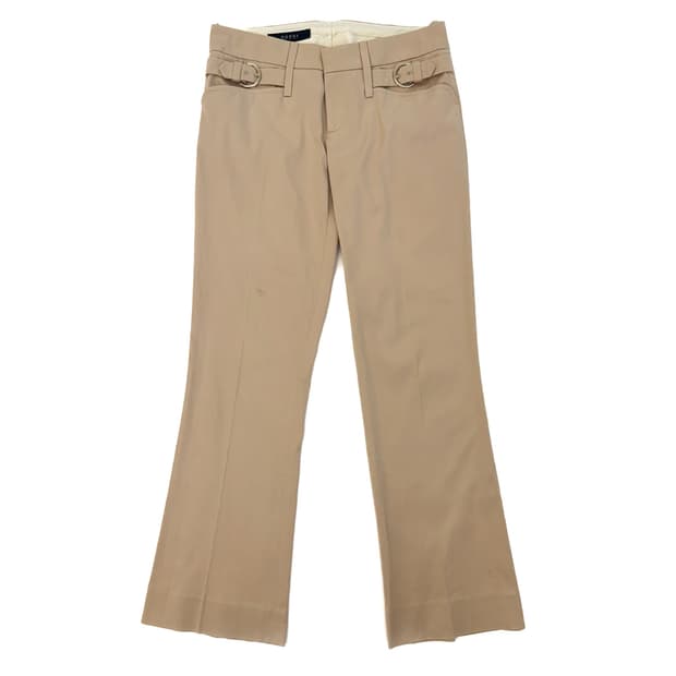 Gucci Buckle Beige Pants/ 38
