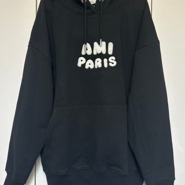아미 파리스 블랙 후드티