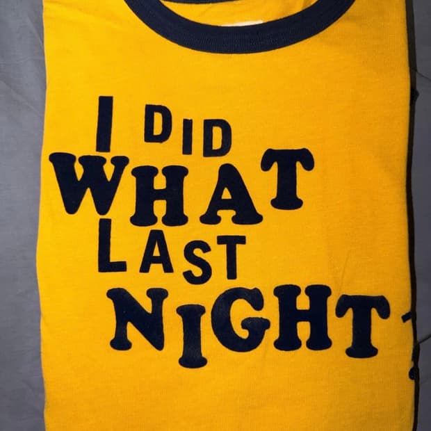 (단시간1착)I Did What Last Night Ringer 티셔츠