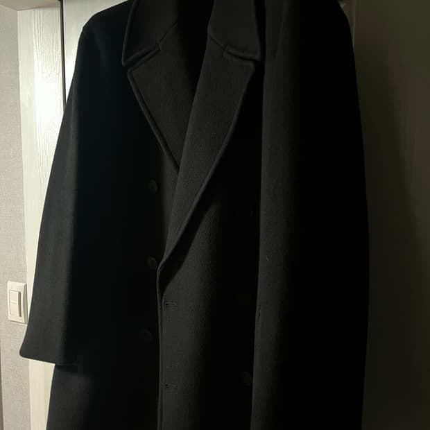 무탠다드 캐시미어 블렌드 더블코트 블랙