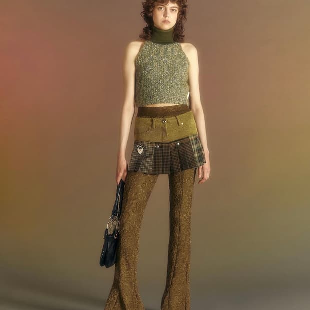 앤더슨벨 23년도 체크 미니스커트 36사이즈