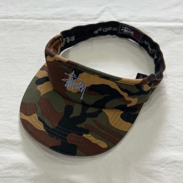 90s 스투시 카모 썬바이저 썬캡