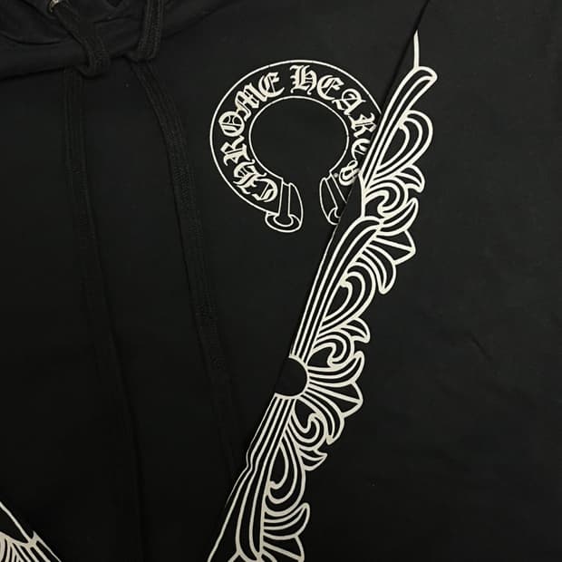 크롬하츠 홀스슈 플로랄 후드티 XXL