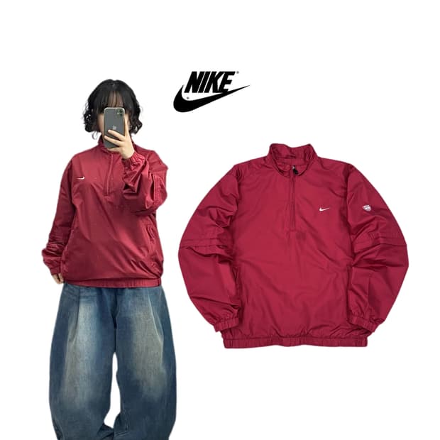 나이키 00s 타이거우즈 스우시 분리형 웜업 바람막이