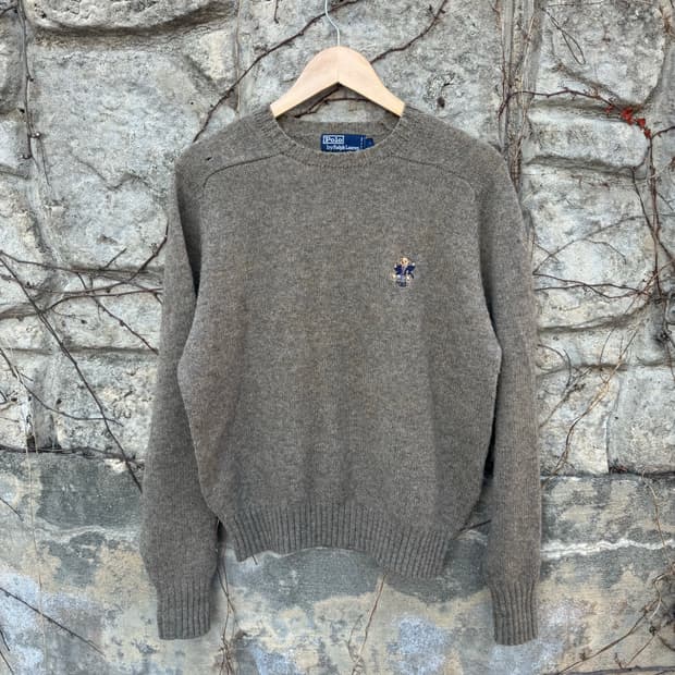90s 폴로 랄프로렌 빈티지 울 베어 니트 L