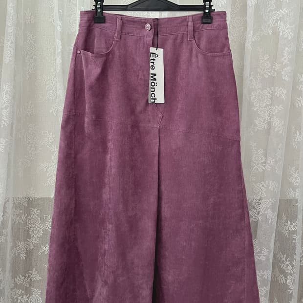 28) 새상품 에뜨르몽크 코듀로이 롱 스커트